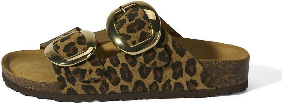 DESA Muiltje Suède Luipaardprint Vrouwen Schoenpunt: Nez ouvert