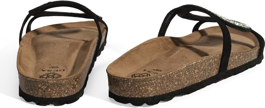 DESA Muiltje Suède Zwart Vrouwen Schoenpunt: Open