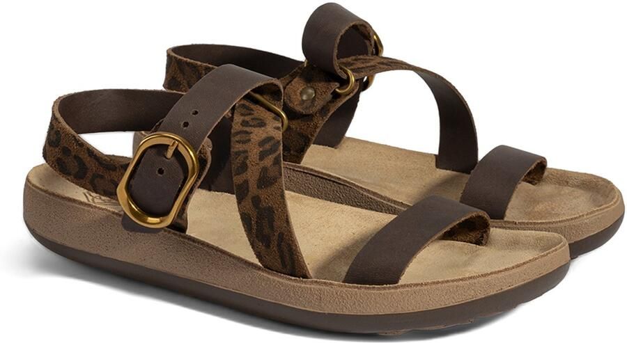 DESA Sandalen Leer Luipaardprint Vrouwen Schoenpunt: Nez ouvert