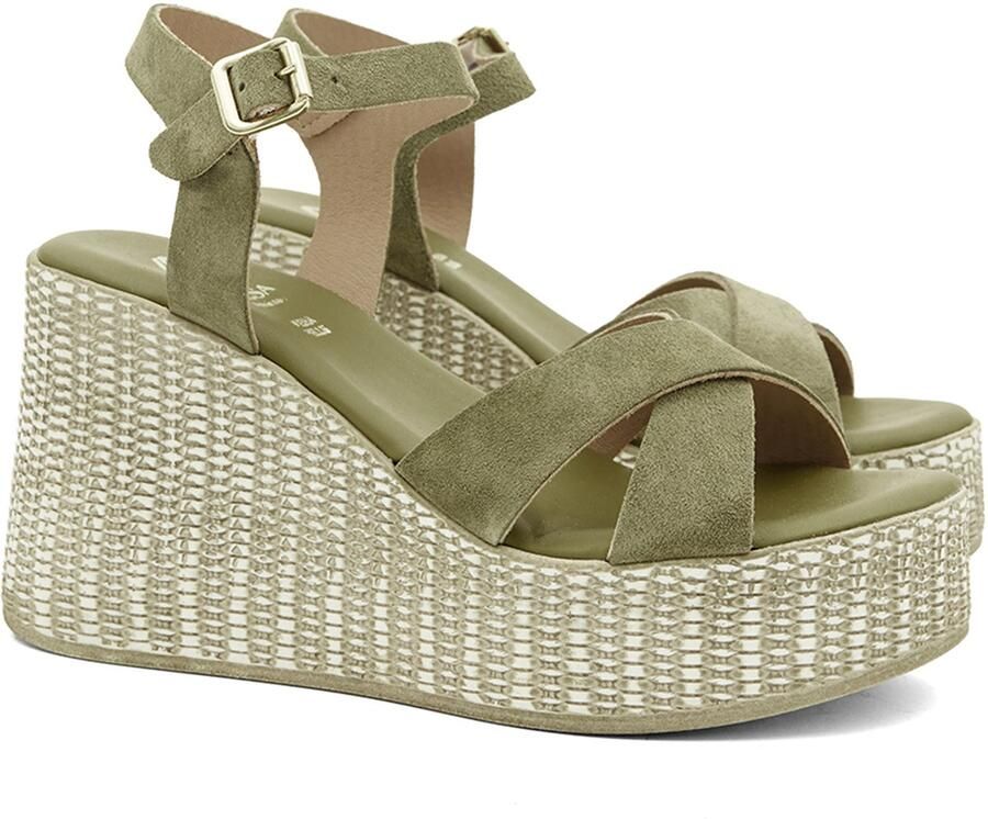 DESA Sandalen Suède Groen Vrouwen Schoenpunt: Nez ouvert