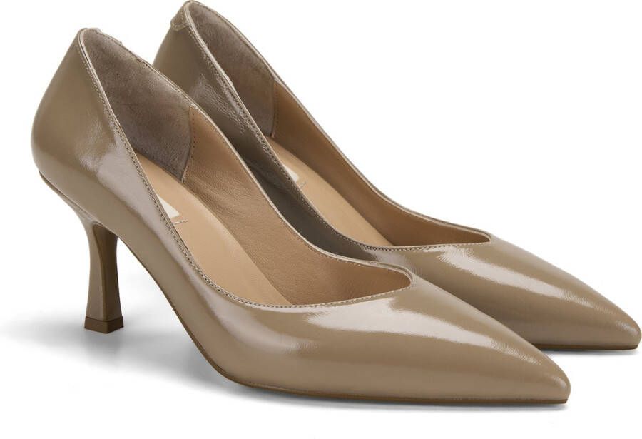 DESA Hakken Imitatieleer Beige Vrouwen Schoenpunt: Puntige
