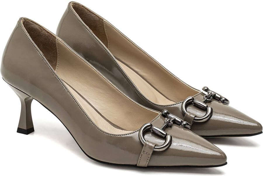 DESA Hakken Leer Beige Vrouwen