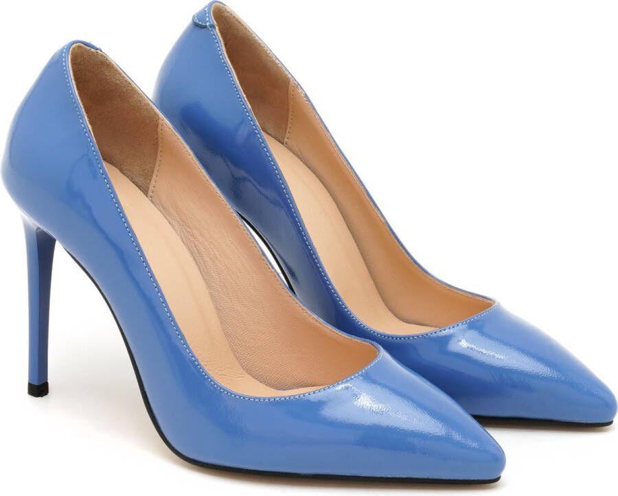 DESA Hakken Leer Blauw Vrouwen Schoenpunt: Nez pointu