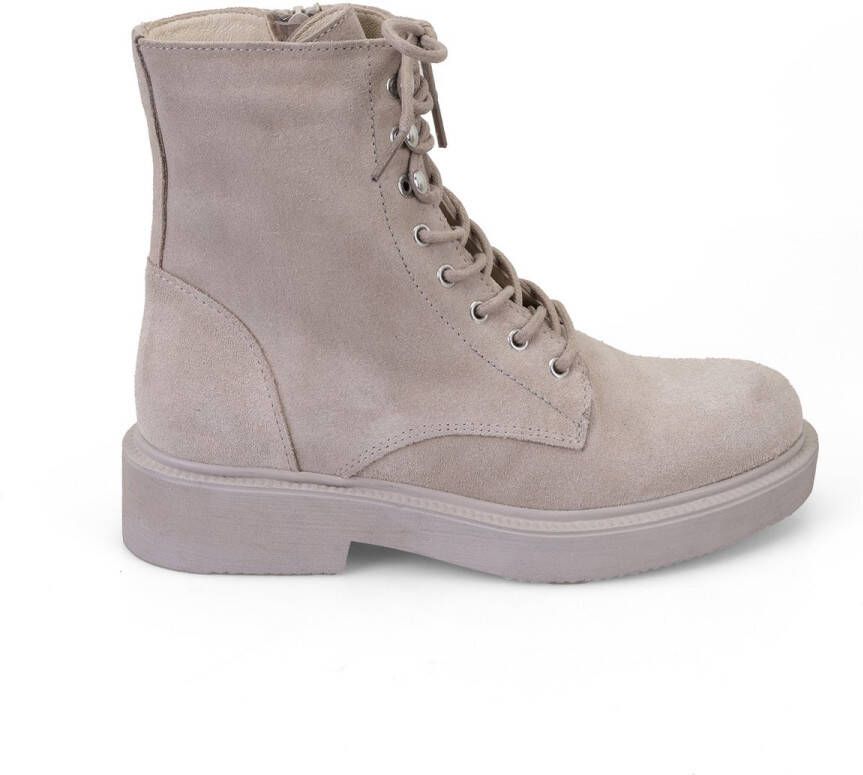 DESA Laarzen Leer Beige Vrouwen Schoenpunt: Nez rond