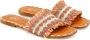 DESA Pantoffels Canvas Bruin Vrouwen Schoenpunt: Open - Thumbnail 2