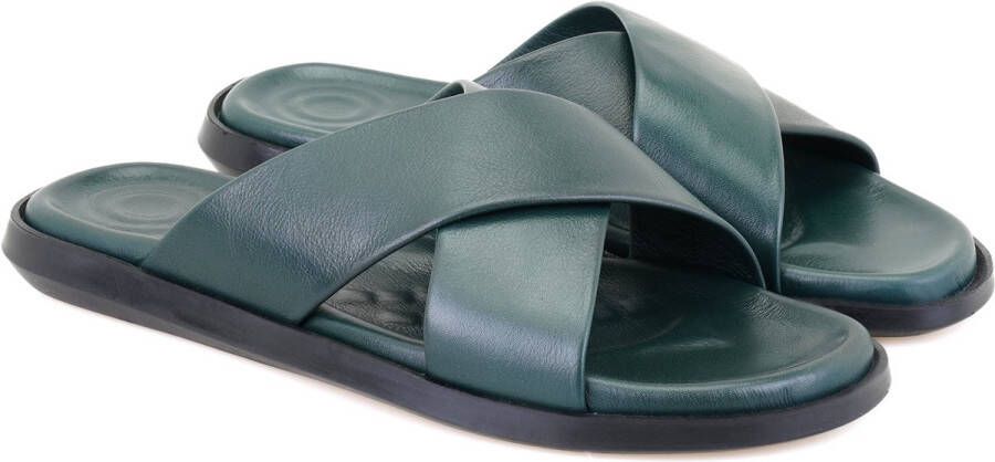 DESA Muiltje Leer Groen Mannen Schoenpunt: Nez ouvert