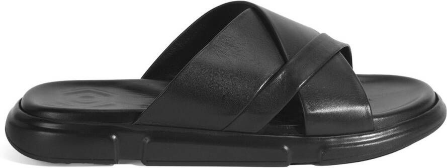 DESA Muiltje Leer Zwart Mannen Schoenpunt: Ronde