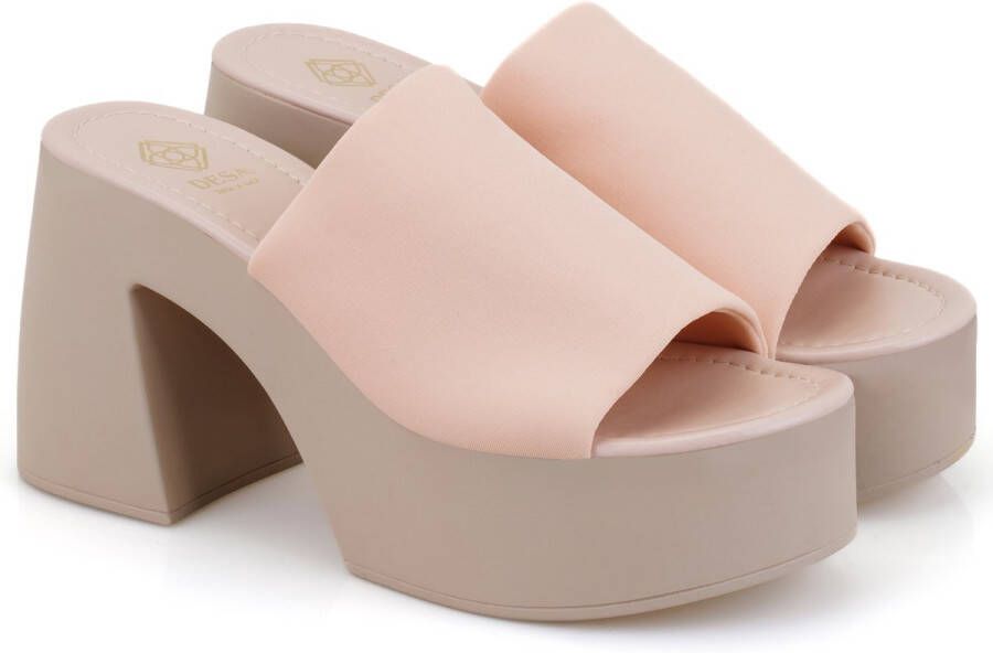 DESA Pantoffels Canvas Beige Vrouwen