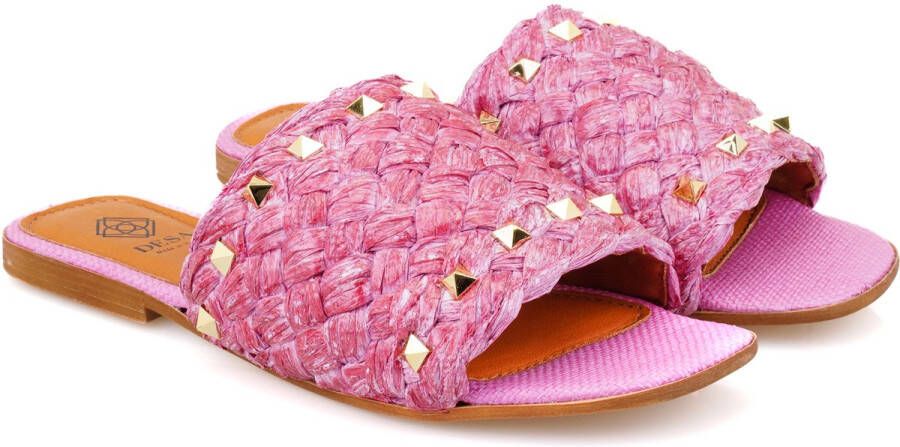DESA Pantoffels Canvas Bruin Vrouwen