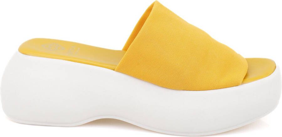 DESA Pantoffels Canvas Geel Vrouwen