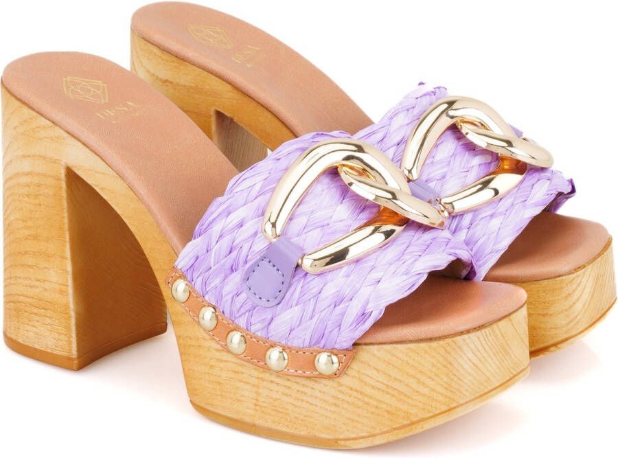 DESA Pantoffels Canvas Lila Vrouwen