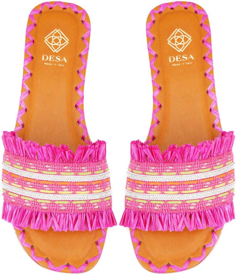 DESA Pantoffels Canvas Roze Vrouwen Schoenpunt: Open
