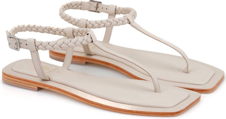 DESA Pantoffels Leer Wit Vrouwen