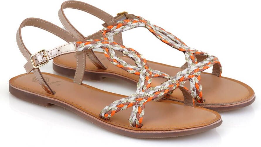 DESA Sandalen Canvas Oranje Vrouwen Schoenpunt: Nez ouvert