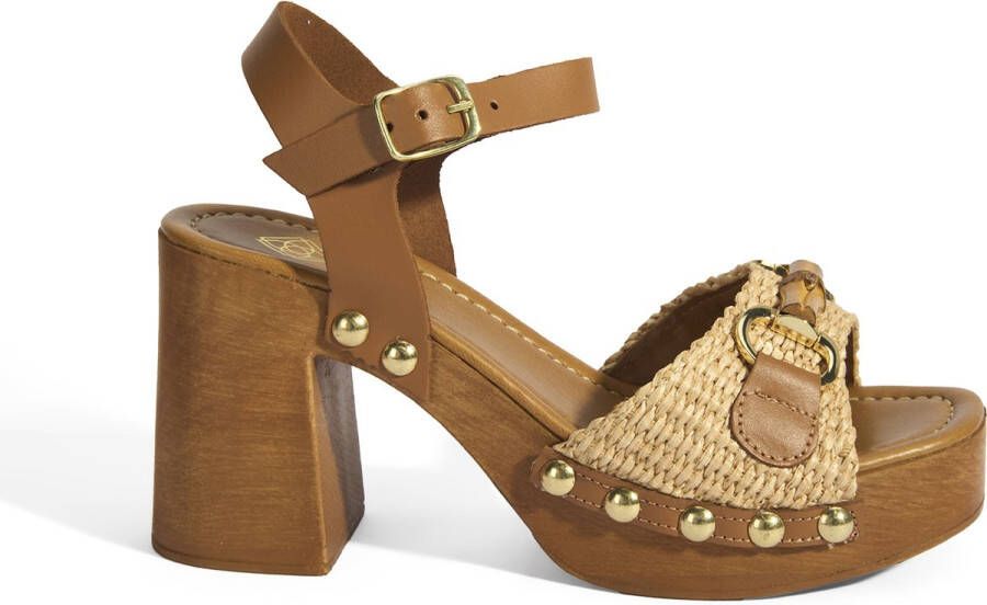 DESA Sandalen Leer Beige Vrouwen Schoenpunt: Nez ouvert