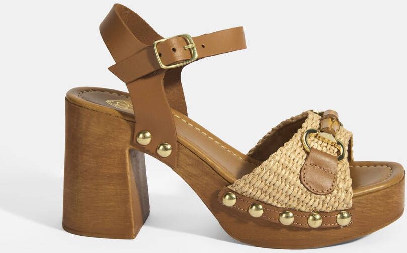 DESA Sandalen Leer Beige Vrouwen Schoenpunt: Nez ouvert