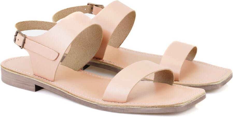 DESA Sandalen Leer Beige Vrouwen Schoenpunt: Nez ouvert