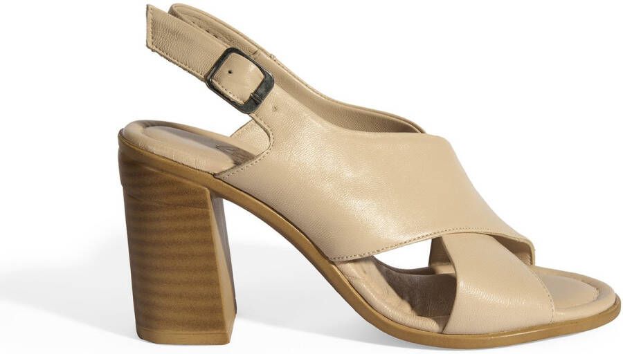 DESA Sandalen Leer Bruin Vrouwen Schoenpunt: Nez ouvert