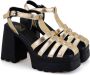 DESA Sandalen Leer Goud Vrouwen Schoenpunt: Nez ouvert - Thumbnail 3