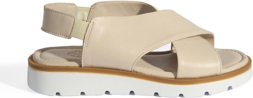 DESA Sandalen Leer Lichtbruin Vrouwen Schoenpunt: Nez ouvert