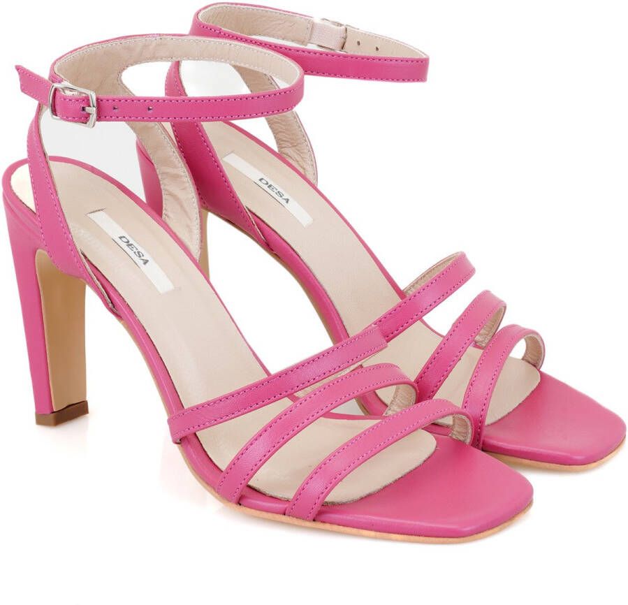 DESA Sandalen Leer Roze Vrouwen Schoenpunt: Nez carré