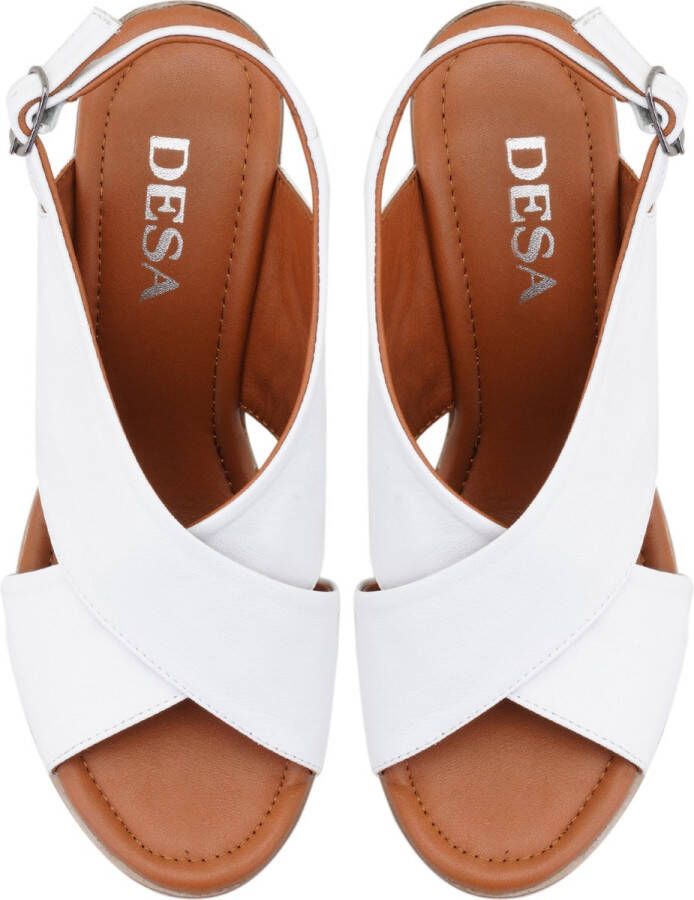 DESA Sandalen Leer Wit Vrouwen