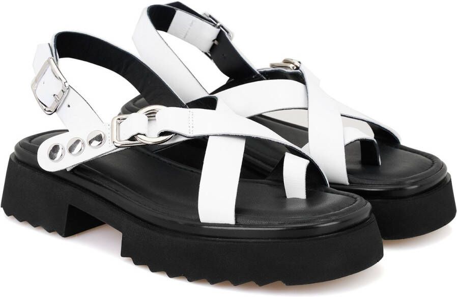 DESA Sandalen Leer Wit Vrouwen