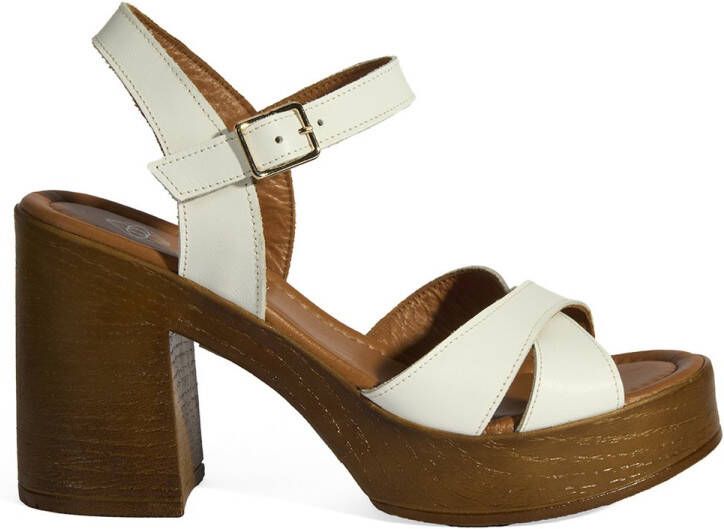 DESA Sandalen Leer Wit Vrouwen Schoenpunt: Nez ouvert