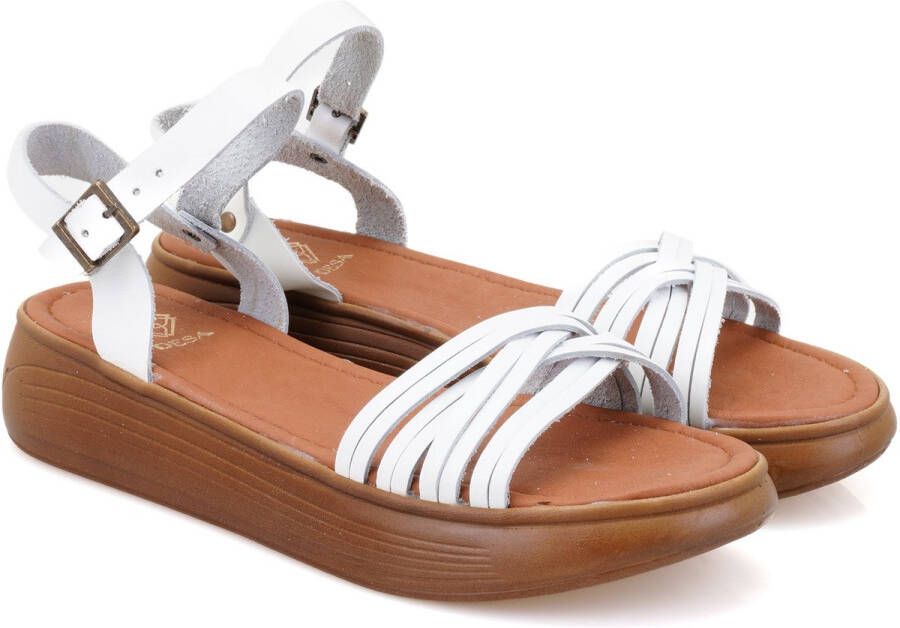 DESA Sandalen Leer Wit Vrouwen Schoenpunt: Nez ouvert