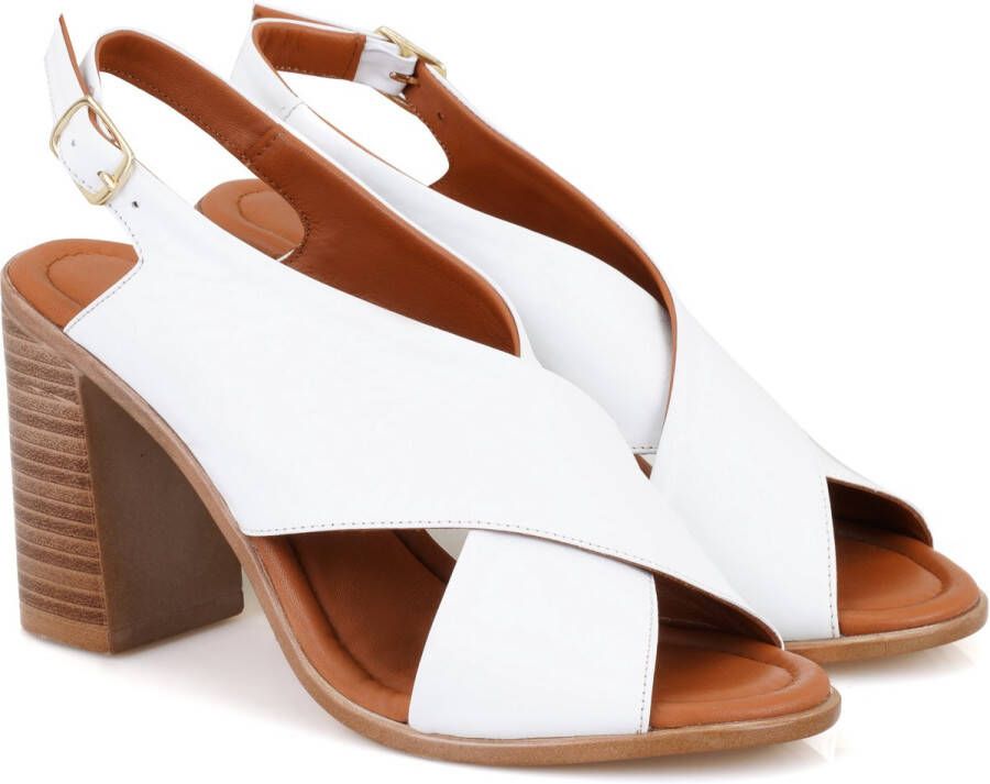 DESA Sandalen Leer Wit Vrouwen Schoenpunt: Nez ouvert