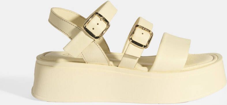 DESA Sandalen Leer Wit Vrouwen Schoenpunt: Open