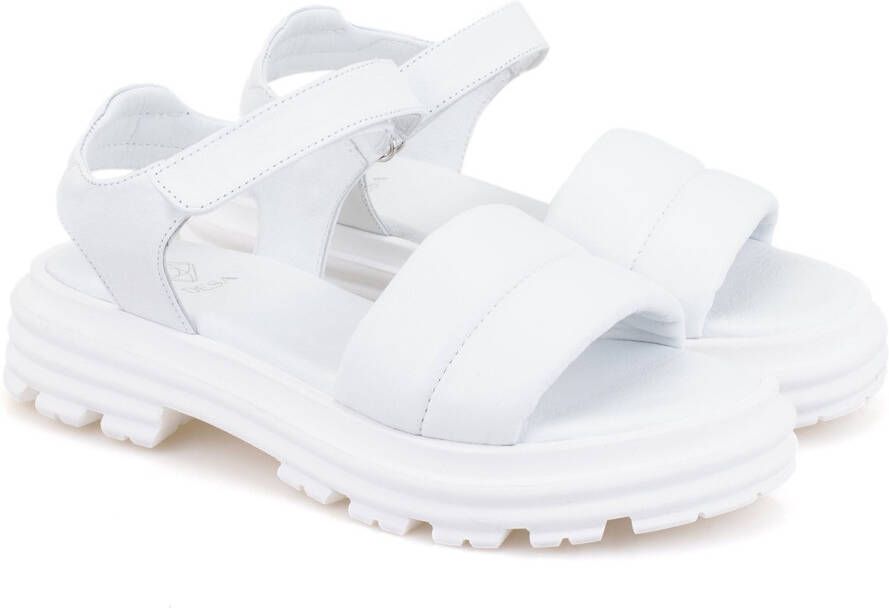 DESA Sandalen Leer Wit Vrouwen Schoenpunt: Nez rond