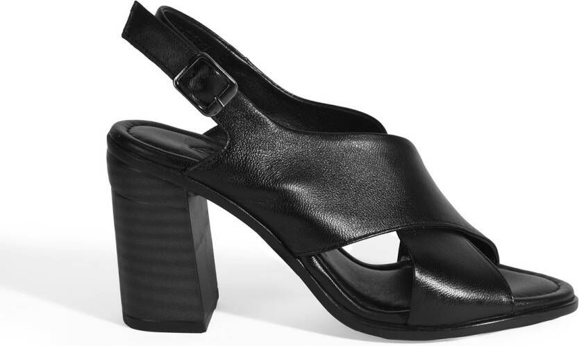 DESA Sandalen Leer Zwart Vrouwen Schoenpunt: Nez ouvert