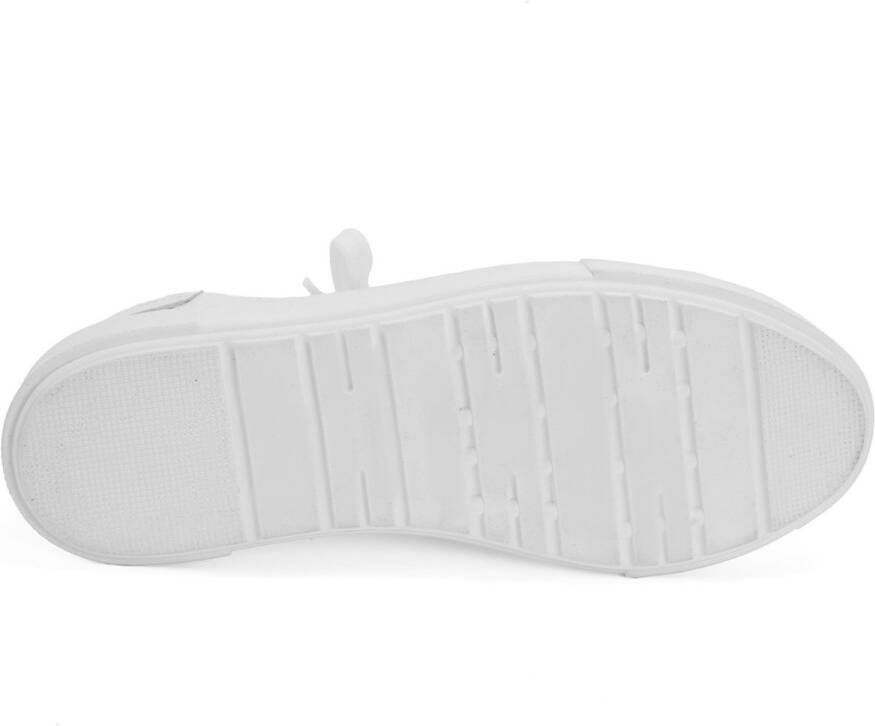 DESA Sneakers Leer Wit Vrouwen Schoenpunt: Nez rond