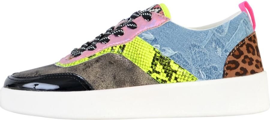 Desigual Fancy Crazy Patch sneakers met veters - Foto 3