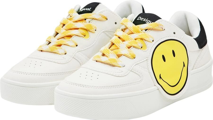 Desigual Nieuwe Fancy Smiley Damessneakers Pink Dames