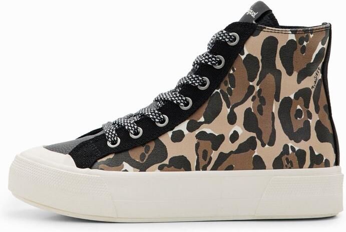 Desigual Damestrainers Crush Animal Mix Bruin Dames