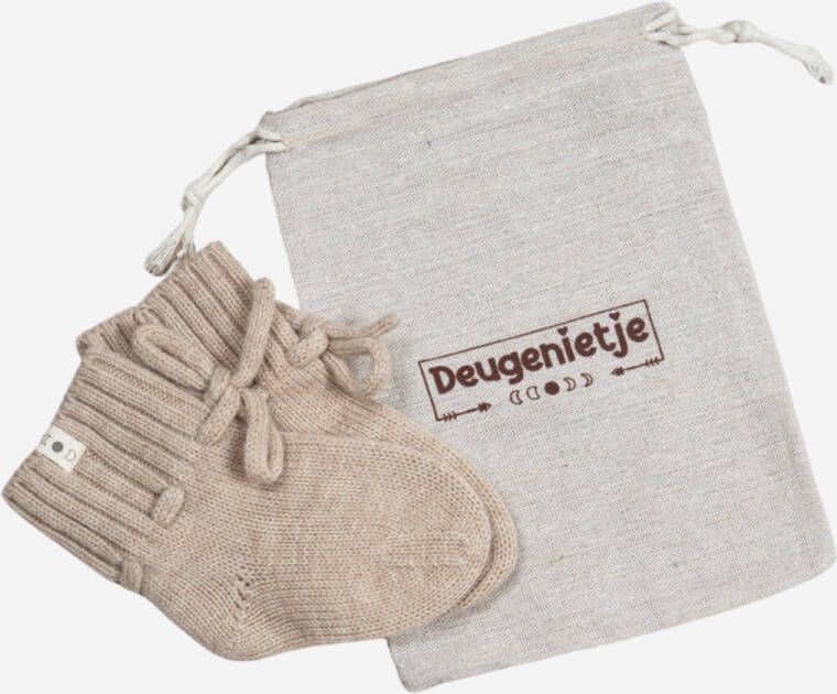 Deugenietje Babyslofjes merinowol Beige