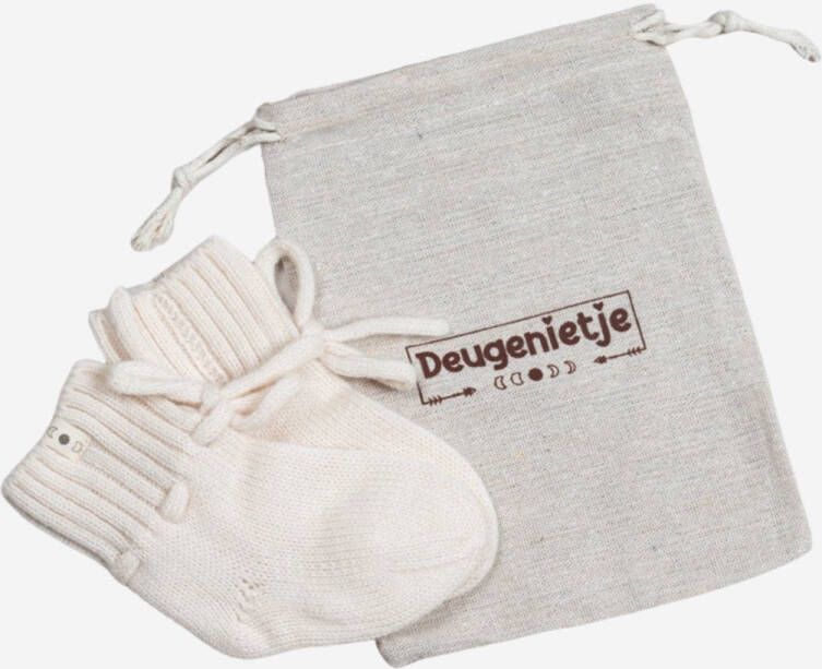 Deugenietje Babyslofjes merinowol Wit
