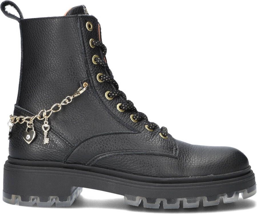 Develab 41444 Veterboots Laarzen Met Veters Meisjes Kids Zwart - Foto 4