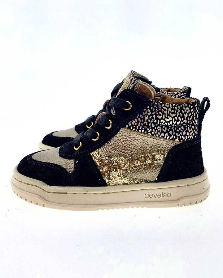 Develab 41922 sneaker boots zwart combi
