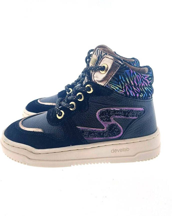 Develab 41926 sneaker boots zwart combi