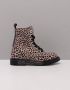 Develab 42102 lakleren veterboots met panterprint oudroze - Thumbnail 1