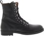 Develab 42258 Veterboots Laarzen Met Veters Meisjes Kids Zwart - Thumbnail 2