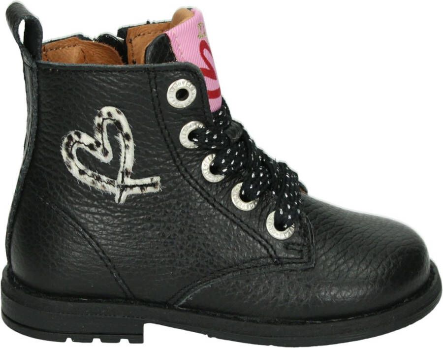 Develab 42658 Veterboots Laarzen Met Veters Meisjes Kids Zwart - Foto 4