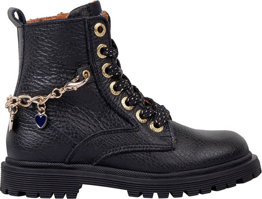 Develab 42814 922 Meisjes Veterboot Zwart