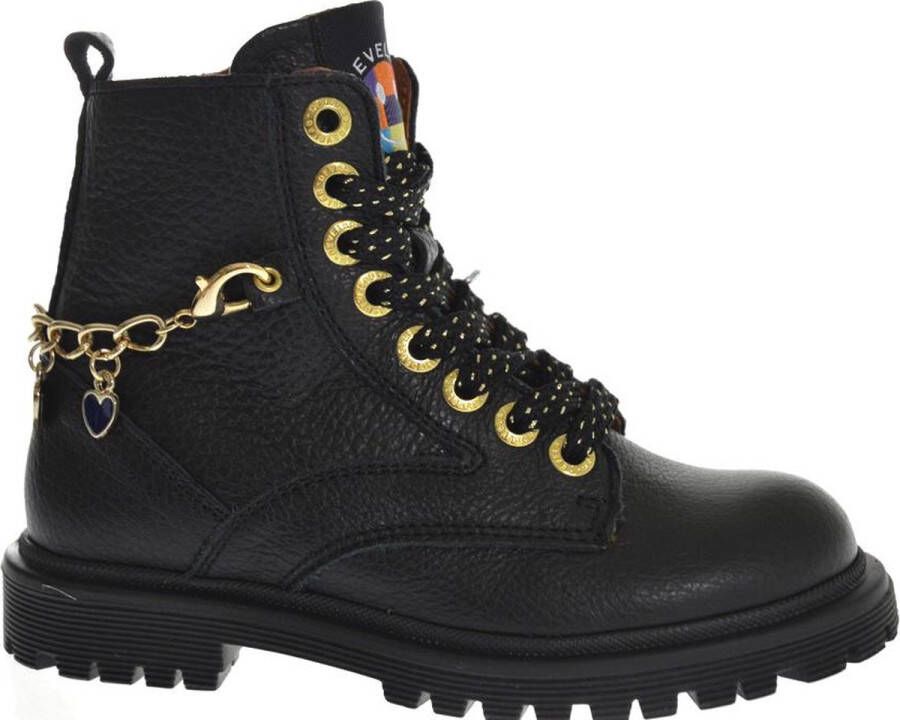 Develab 42814 922 Meisjes Veterboot Zwart