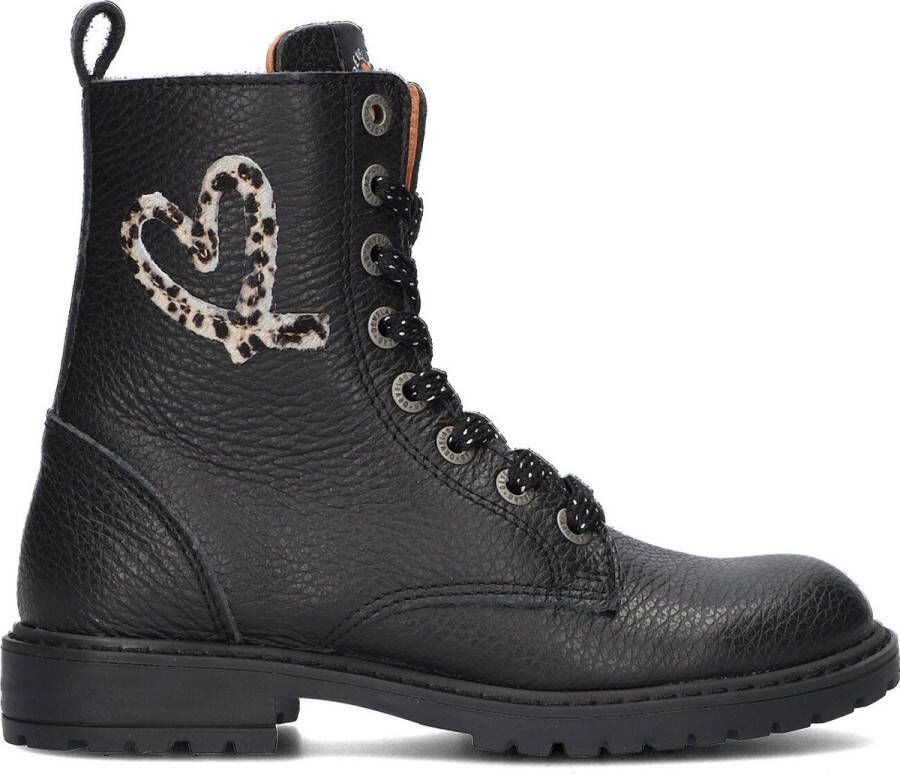 Develab 42824 Veterboots Laarzen Met Veters Meisjes Zwart - Foto 2
