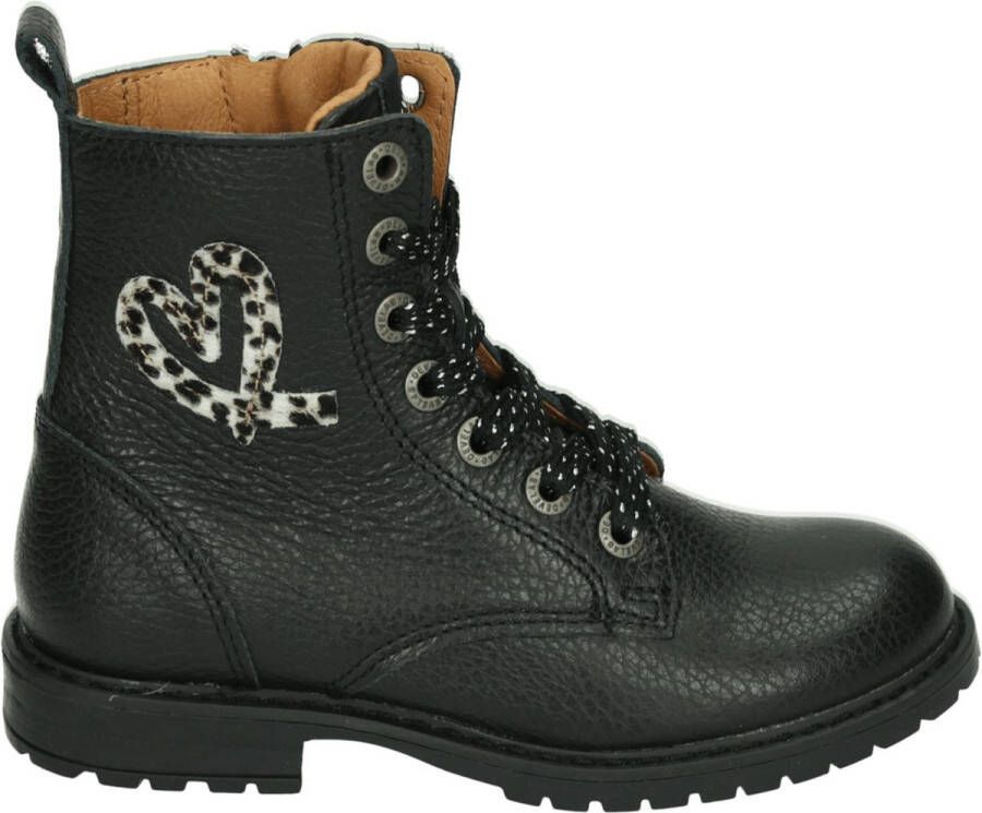 Develab 42824 Veterboots Laarzen Met Veters Meisjes Zwart - Foto 4