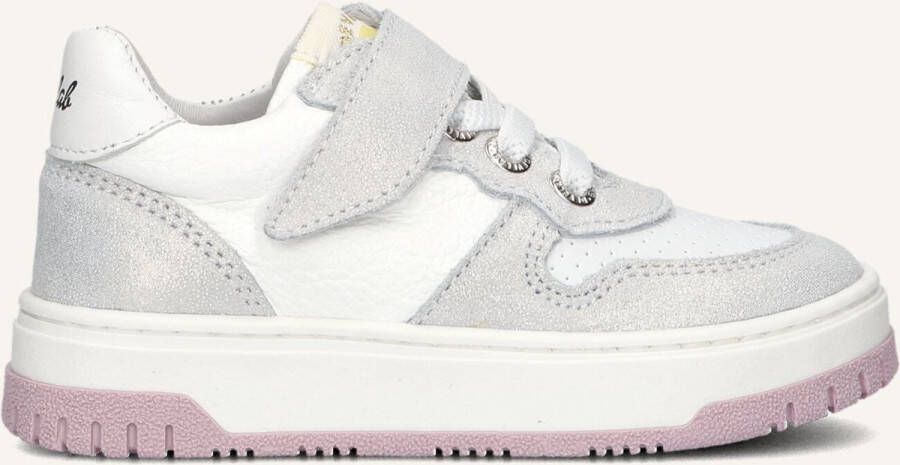 Develab 42872 Lage sneakers Leren Sneaker Meisjes Zilver